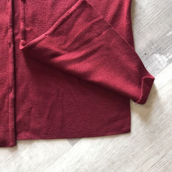 Women’s Pendleton Red Basic Capsule Career 100% Merino Wool Cardigan Large - Picture 3 of 5